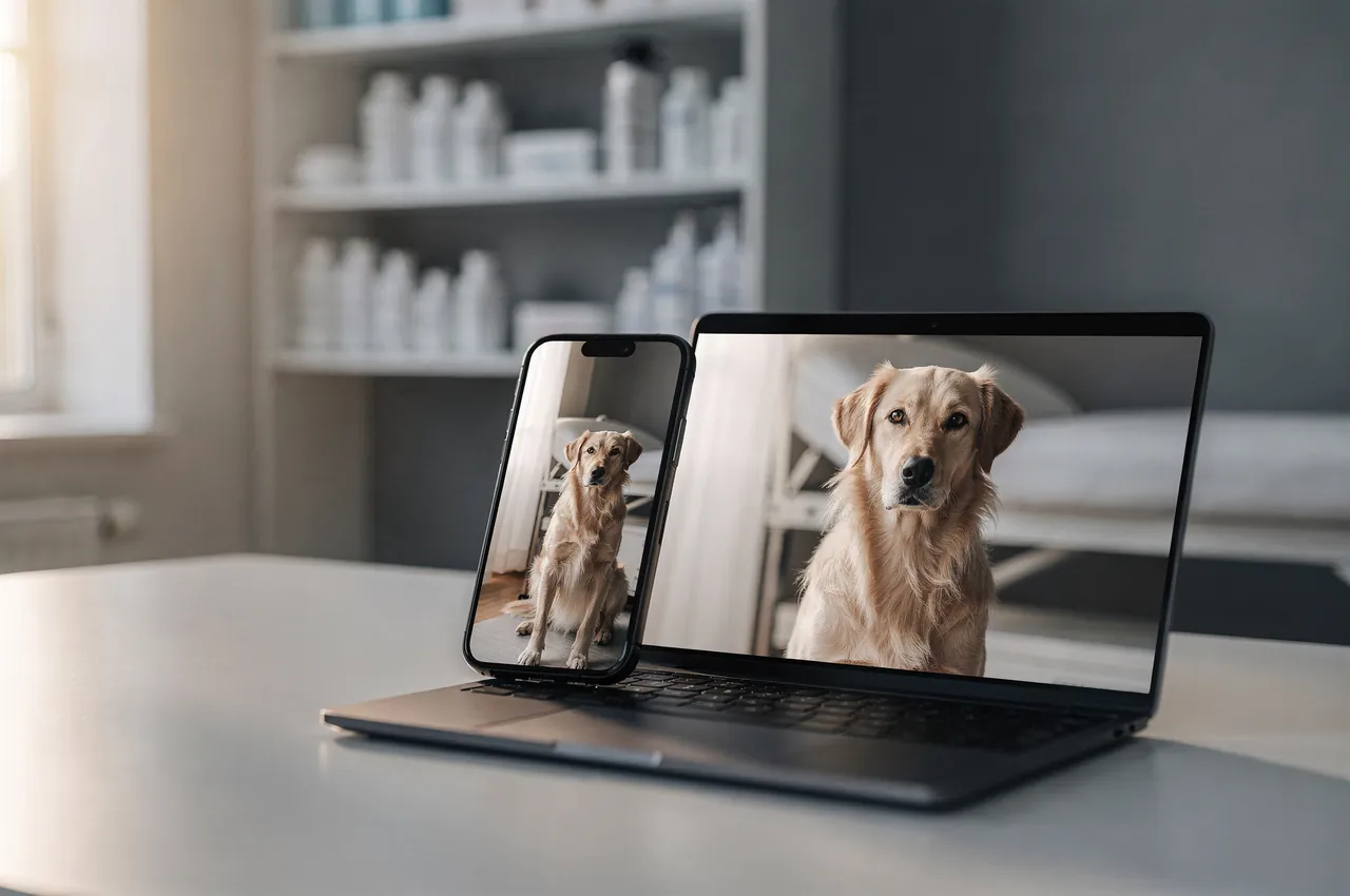 Conceito de site para clínica veterinária