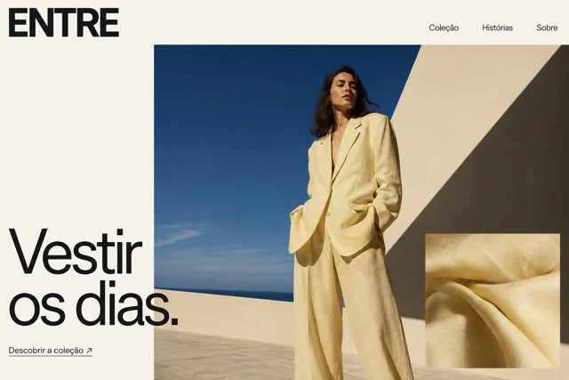 Conceito visual — Entre — Moda e lifestyle